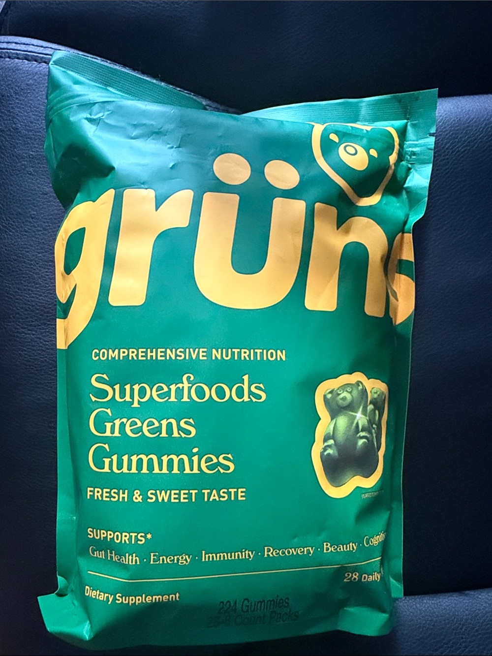 Gruns Superfoods Greens Gummies - Green